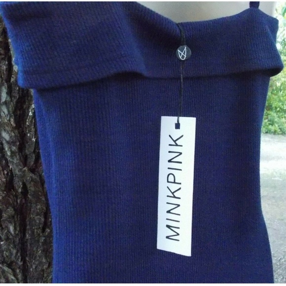 MINKPINK - Navy Blue, Body Hugging Dress - Picture 4 of 4
